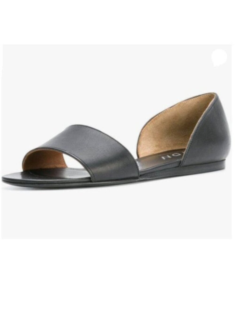 YDN Women Western Peep Toe D'Orsay Casual Flats Slip on Comfy Walking Shoe Black